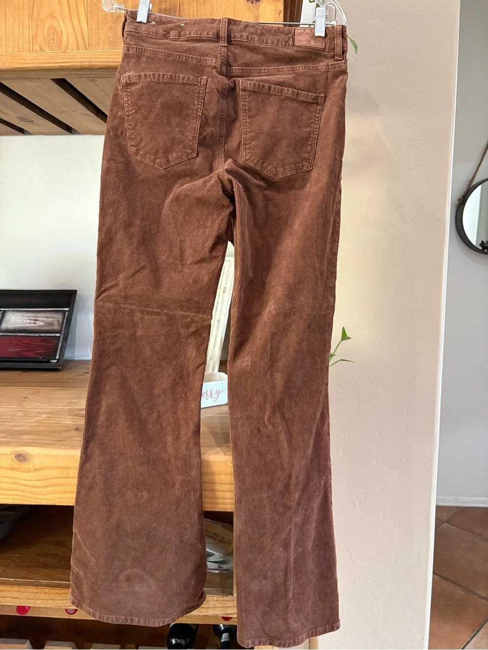 American Eagle Outfitters High-Rise Flare Corduroy Jeans - Brown